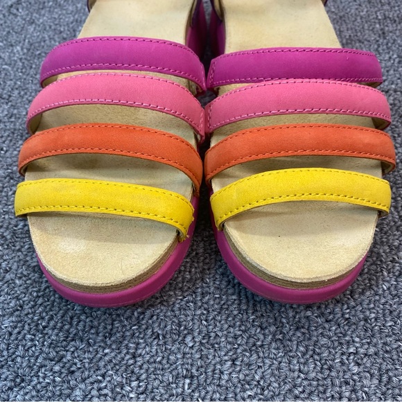 Dansko Roxie Women's Sandals Rainbow Milled Nubuck Strappy Comfort Vibrant 37 - Picture 4 of 10
